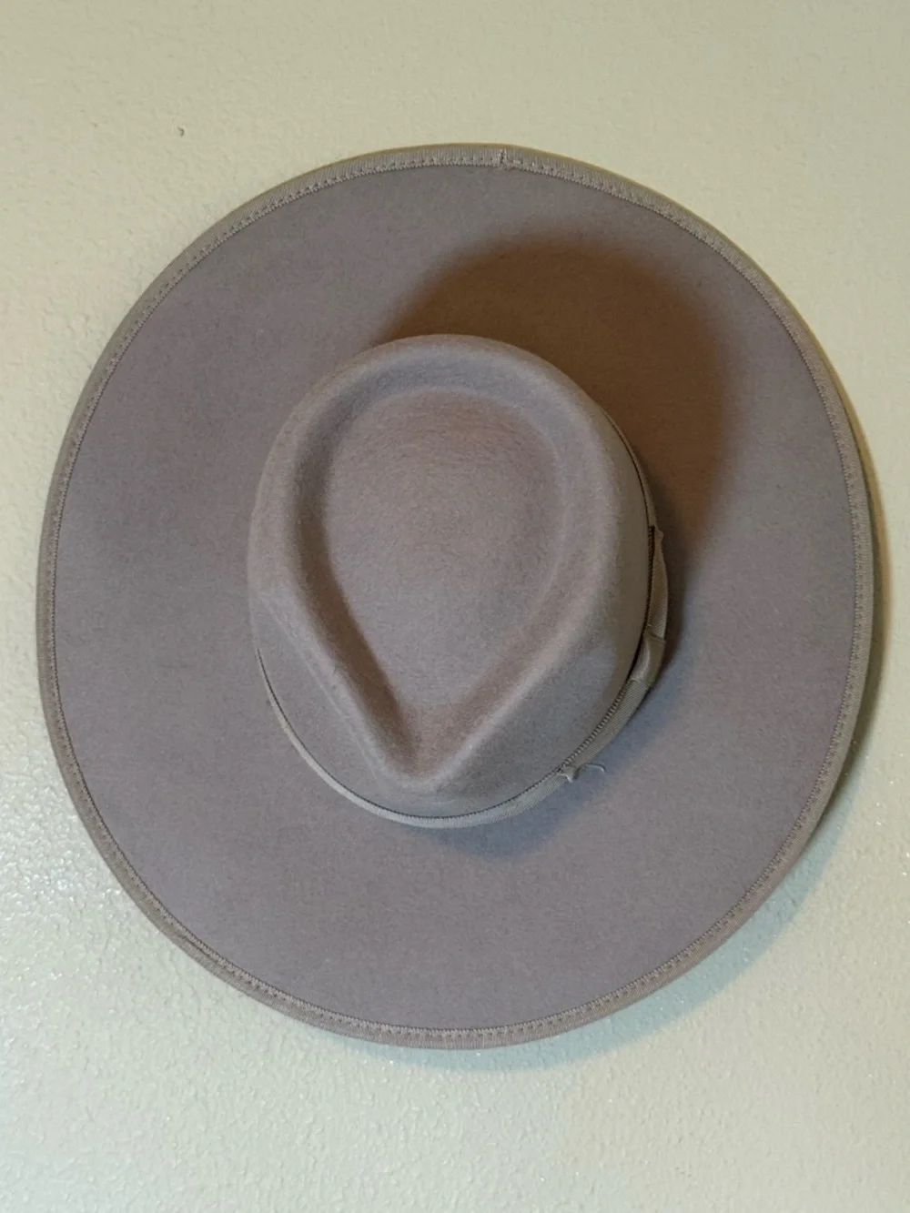NWT Wyeth Taupe 100% Australian Wool Adjustable Fedora Wide Brim Hat